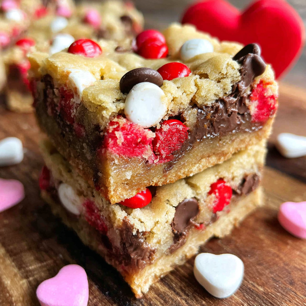 Thick & Delish Valentine M&M Bars