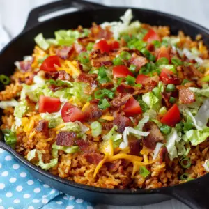 Cheesy Taco Rice (The Easiest One-Pan Dinner!)
