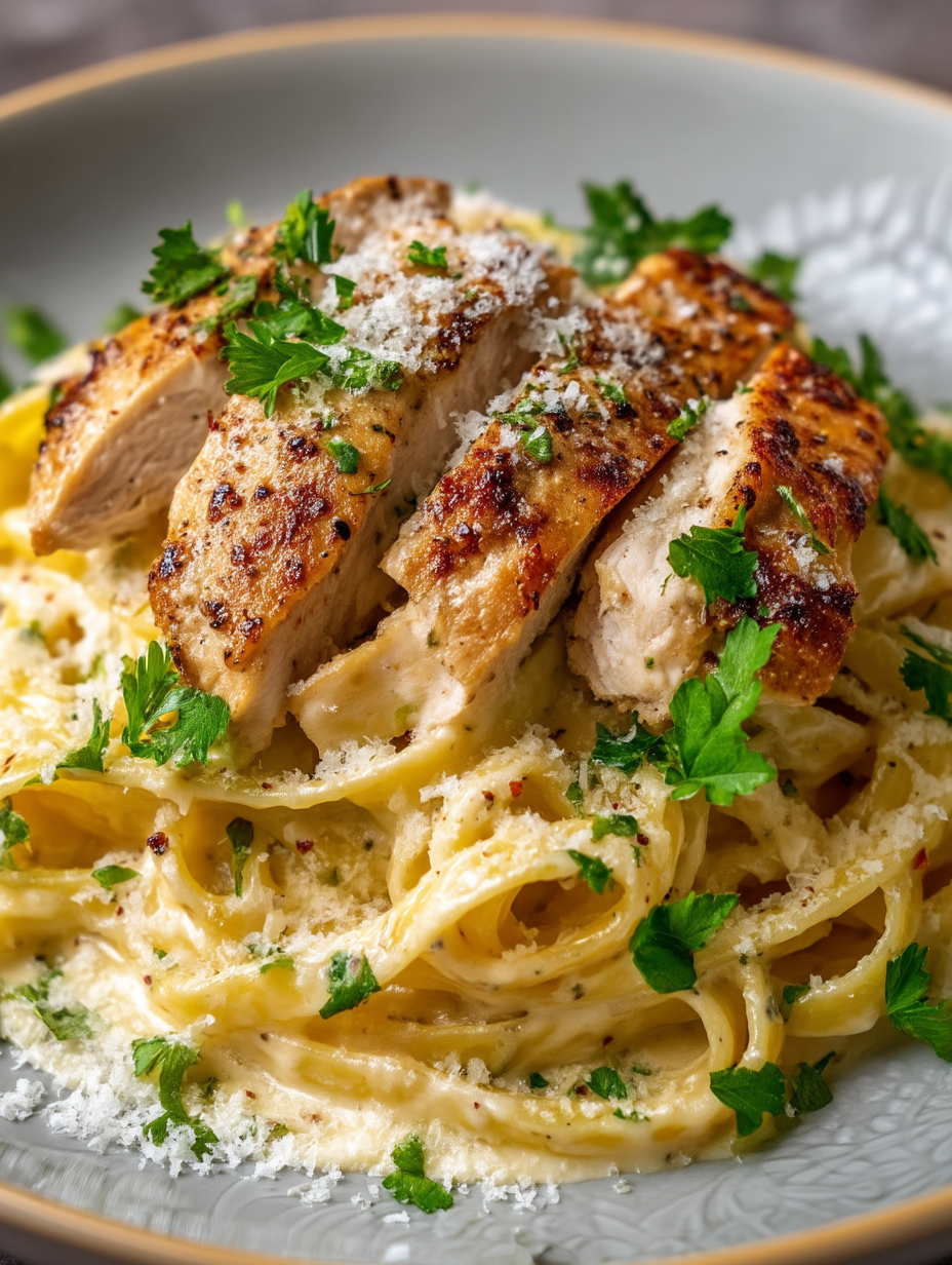 Chicken Pasta with Garlic Butter