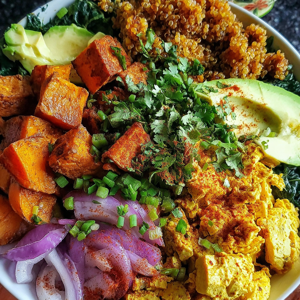 Tofu Scramble Vegan Breakfast Bowl