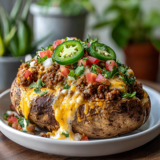 Taco Stuffed Baked Potatoes