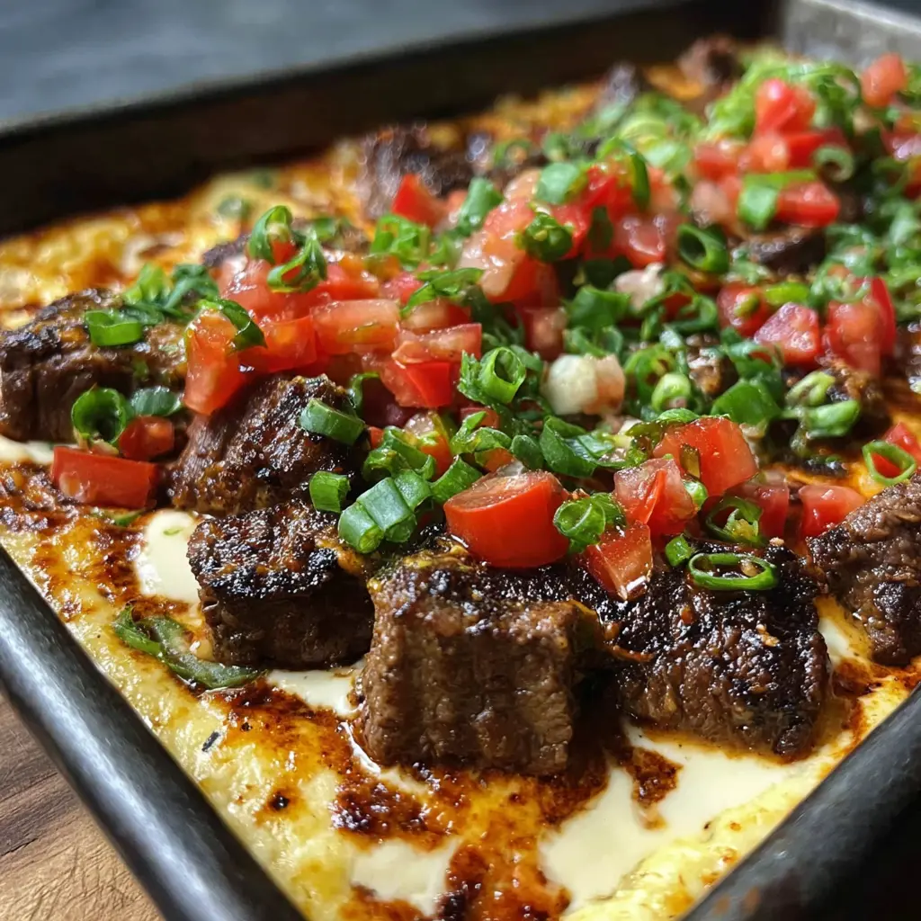 Smoked Queso with Steak Bites
