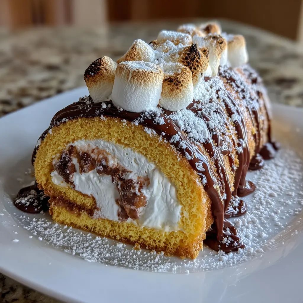S’mores Swiss Roll