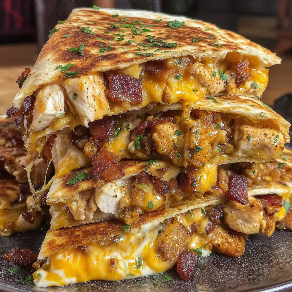 Bacon Chicken Chipotle Ranch Quesadillas