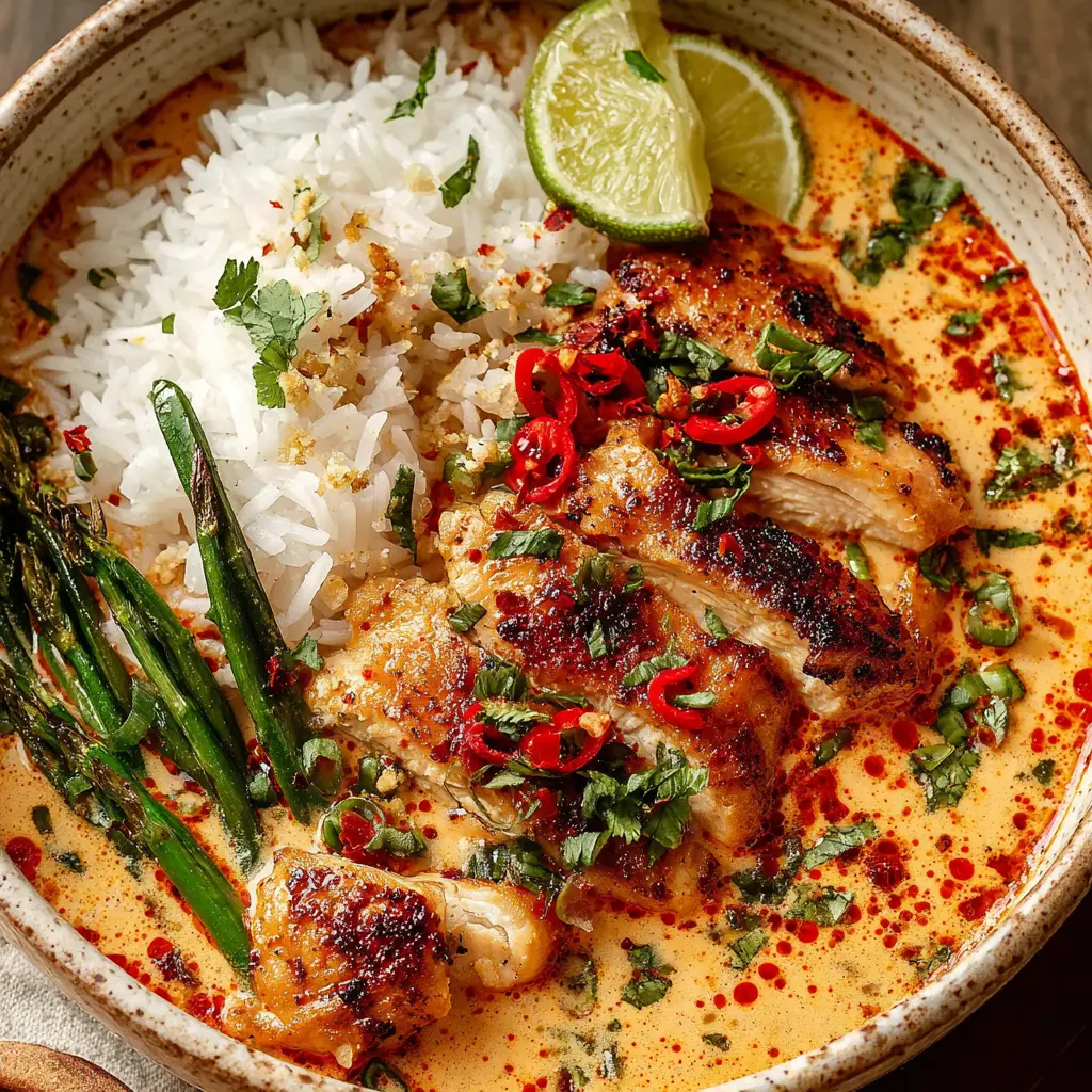 Creamy Thai Red Curry Chicken Bowls