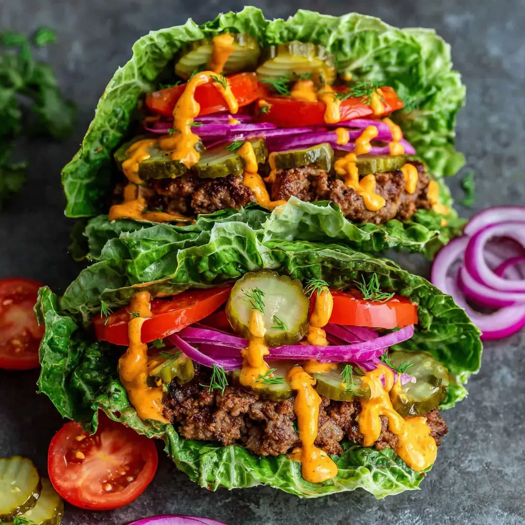 Cheeseburger Cabbage Wraps