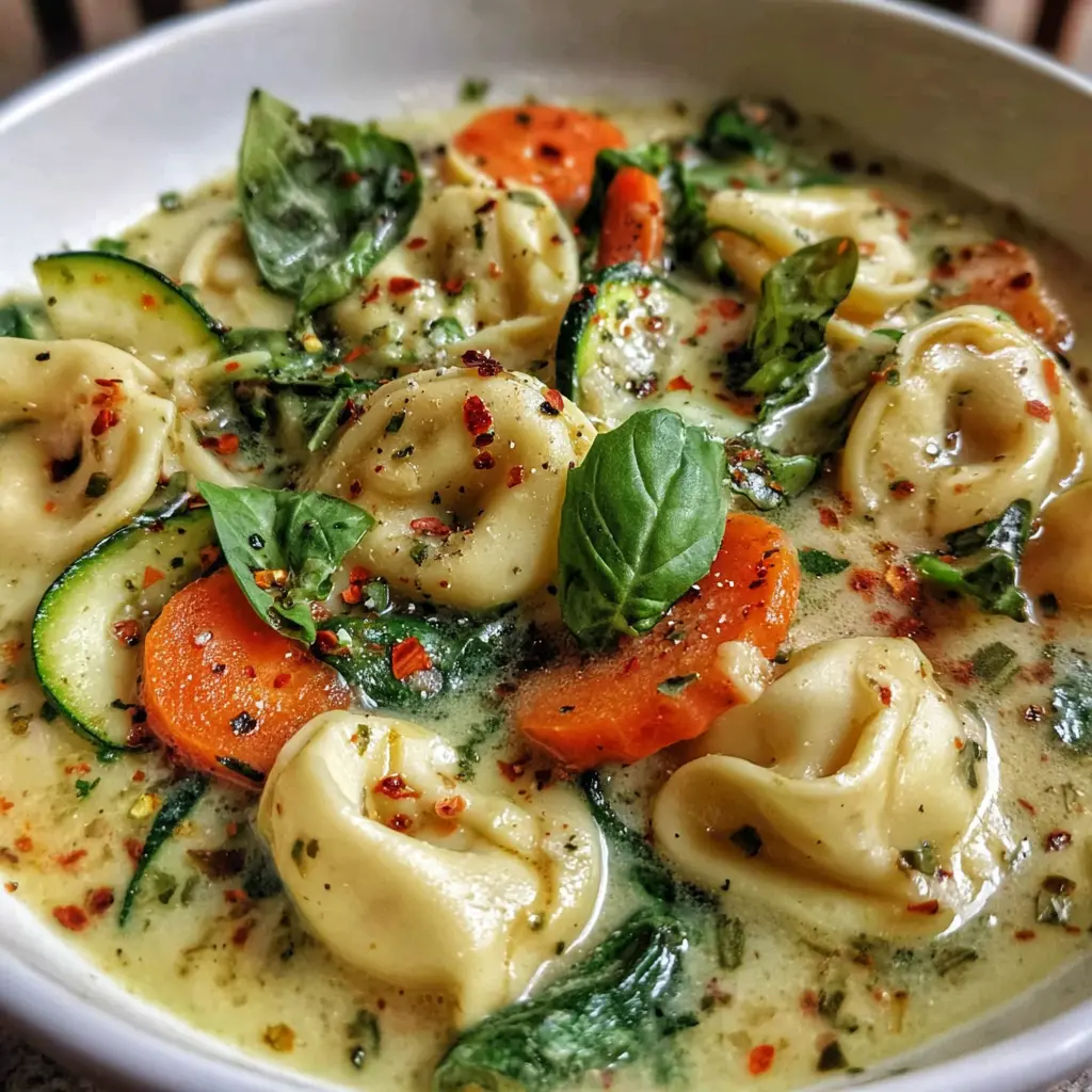 Creamy Vegetable Tortellini Soup