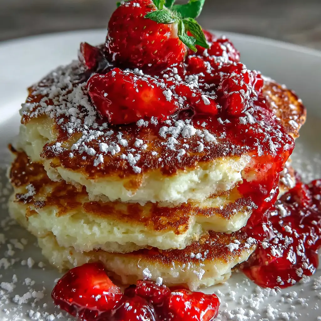 Cottage Cheese Pancakes Strawberry