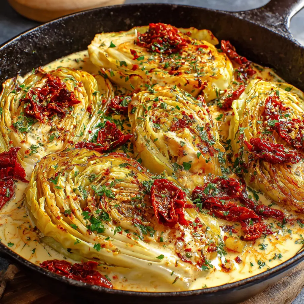 Marry Me Melting Cabbage with Creamy Tuscan Sauce