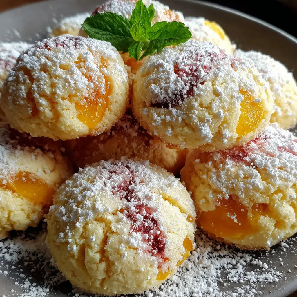 Orange Infused Ricotta Peach Cookies