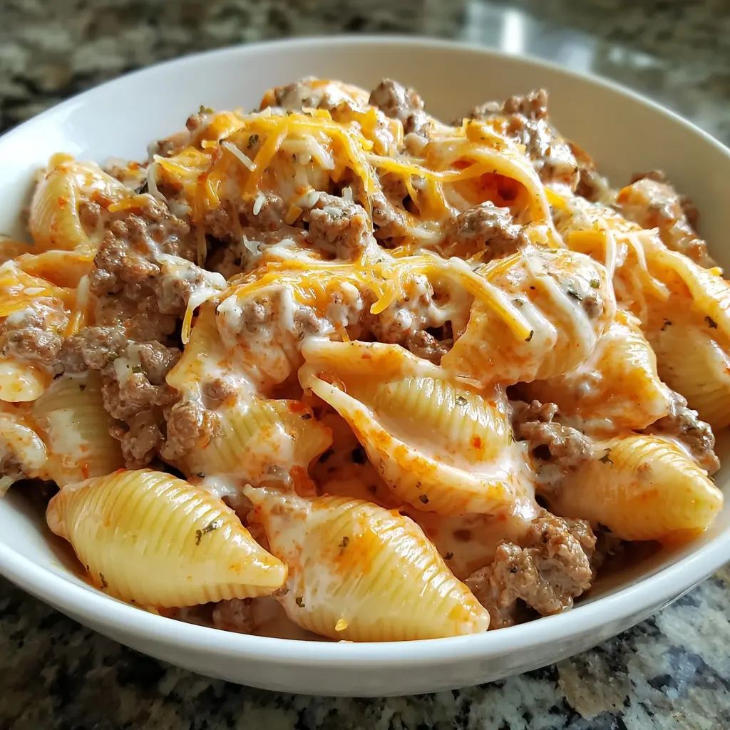 Creamy Beef and Shells