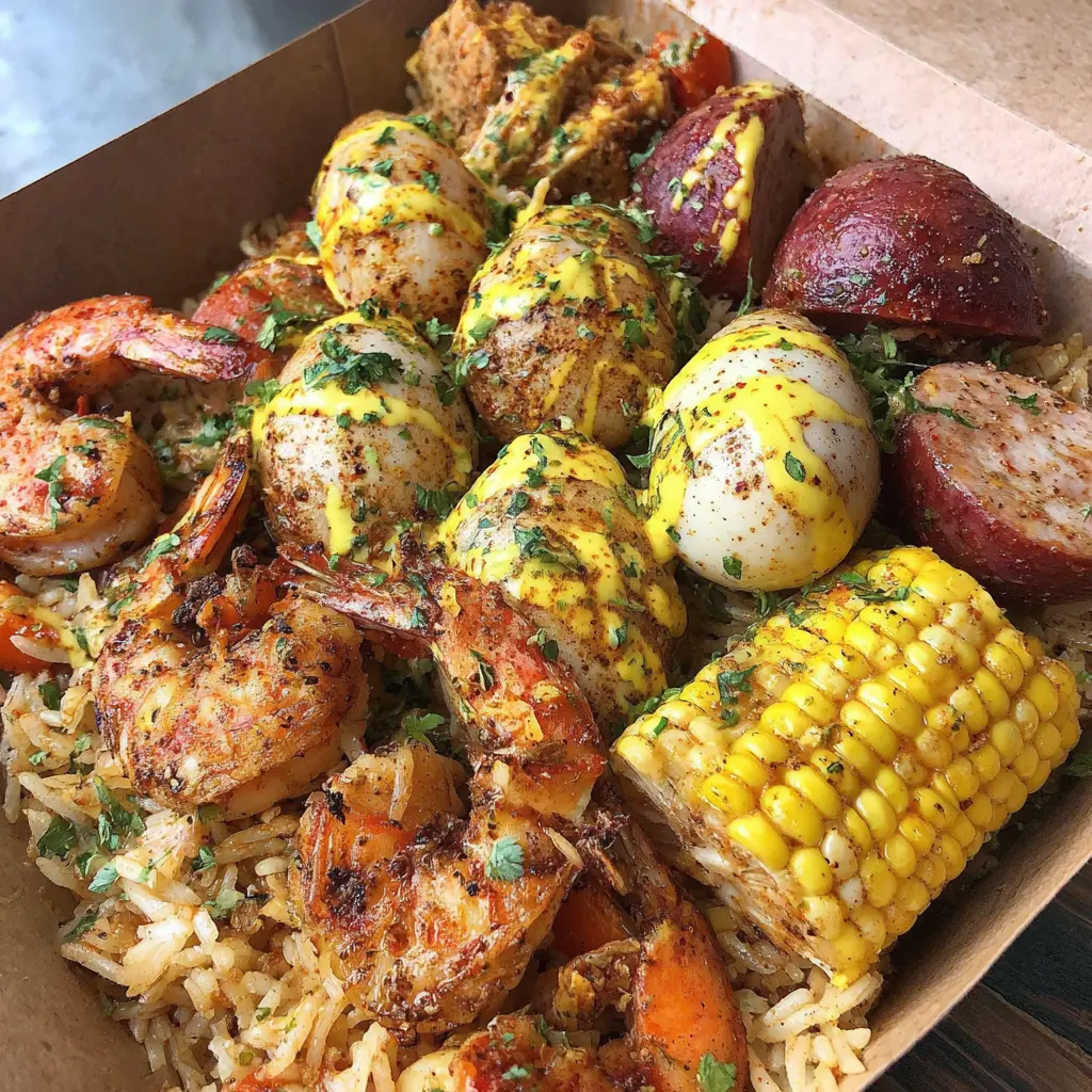 Cajun Seafood Boil with Garlic Butter Sauce