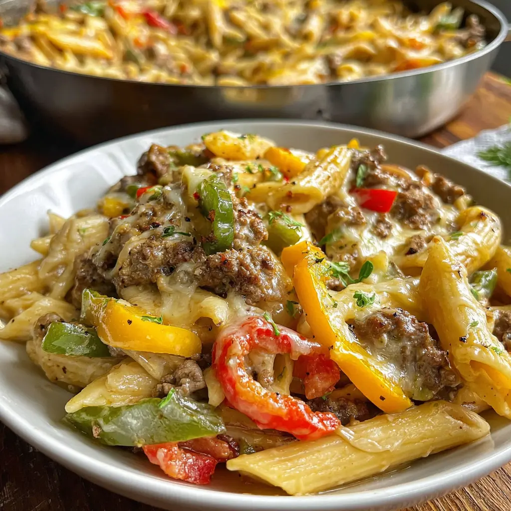 Philly Cheesesteak Pasta