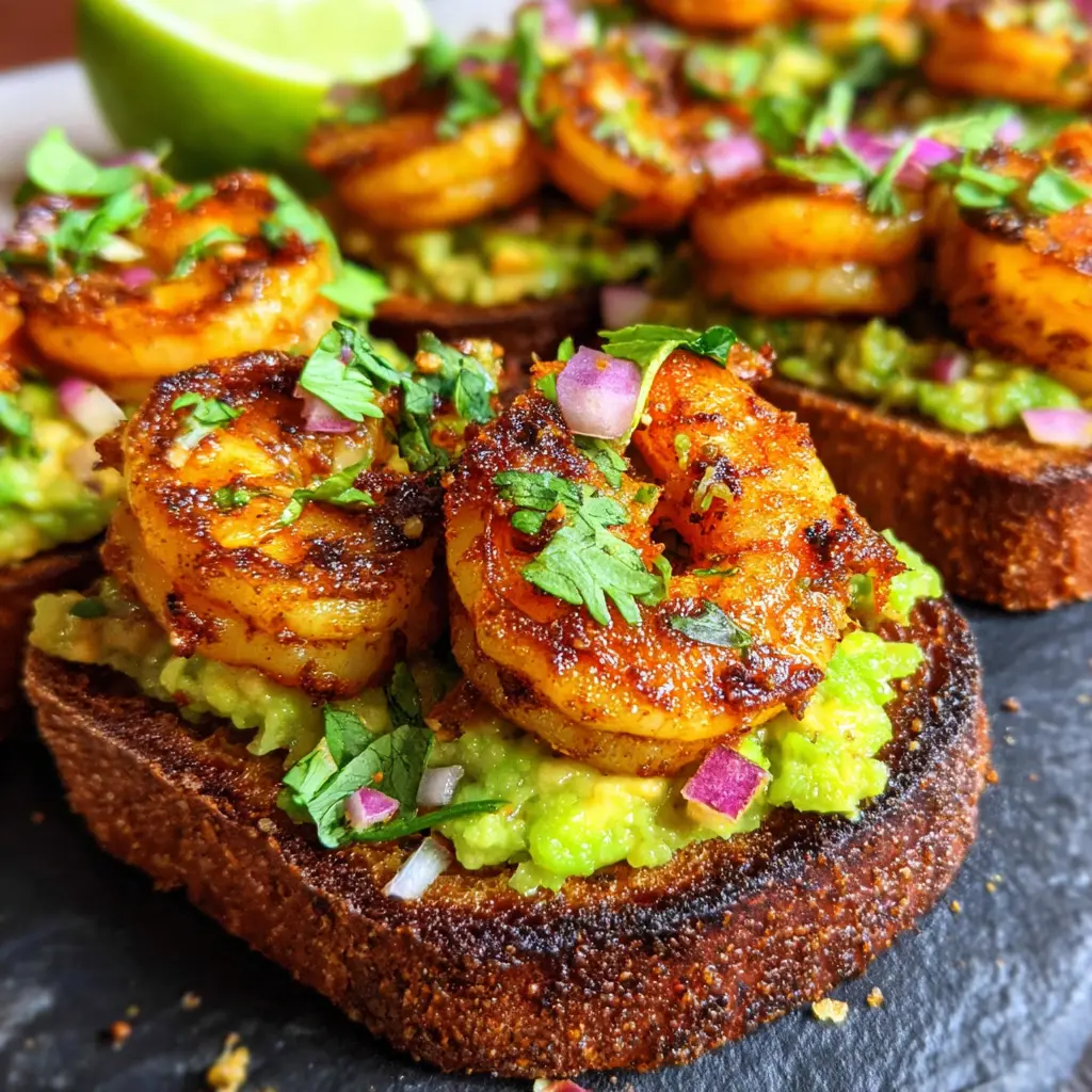 Blackened Shrimp Avocado Toast