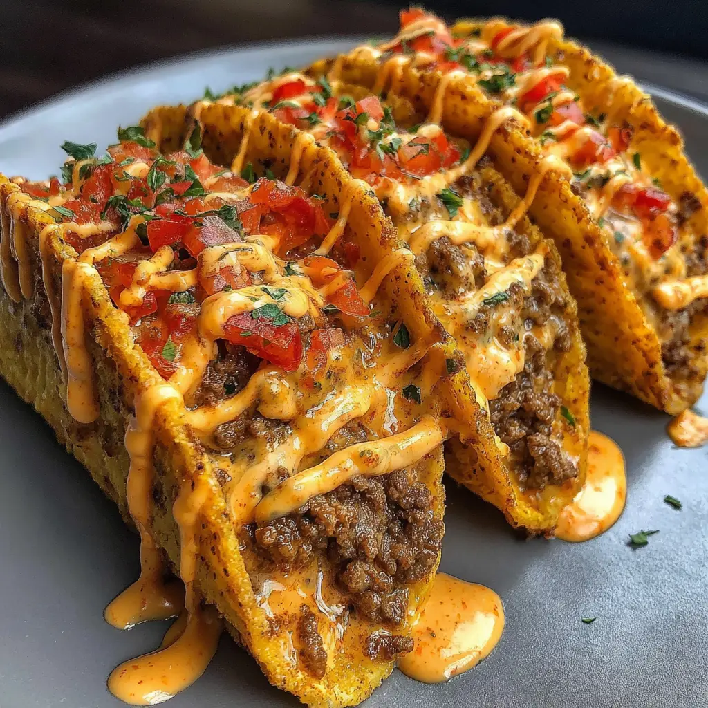 Cheesy Rotel Beef Tacos
