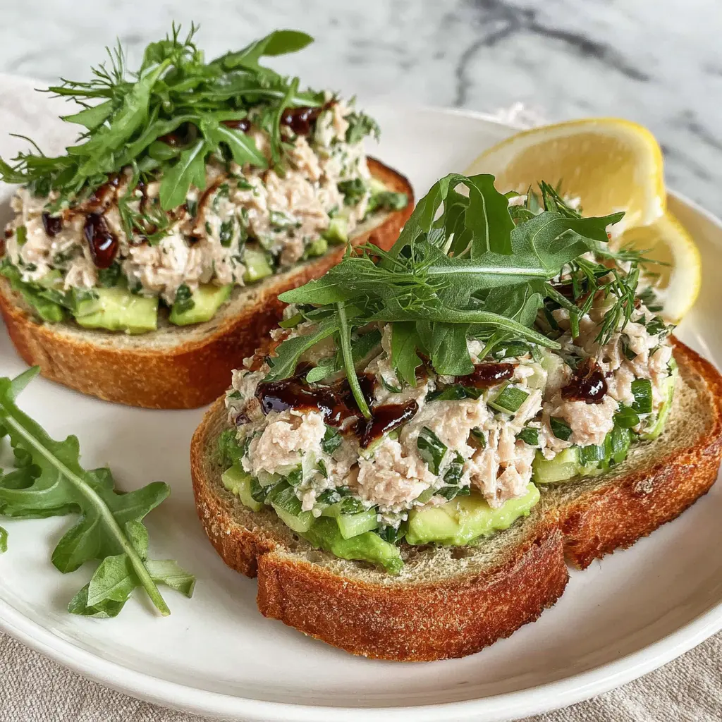Healthy Tuna Toast with Avocado, Easy Meal Prep