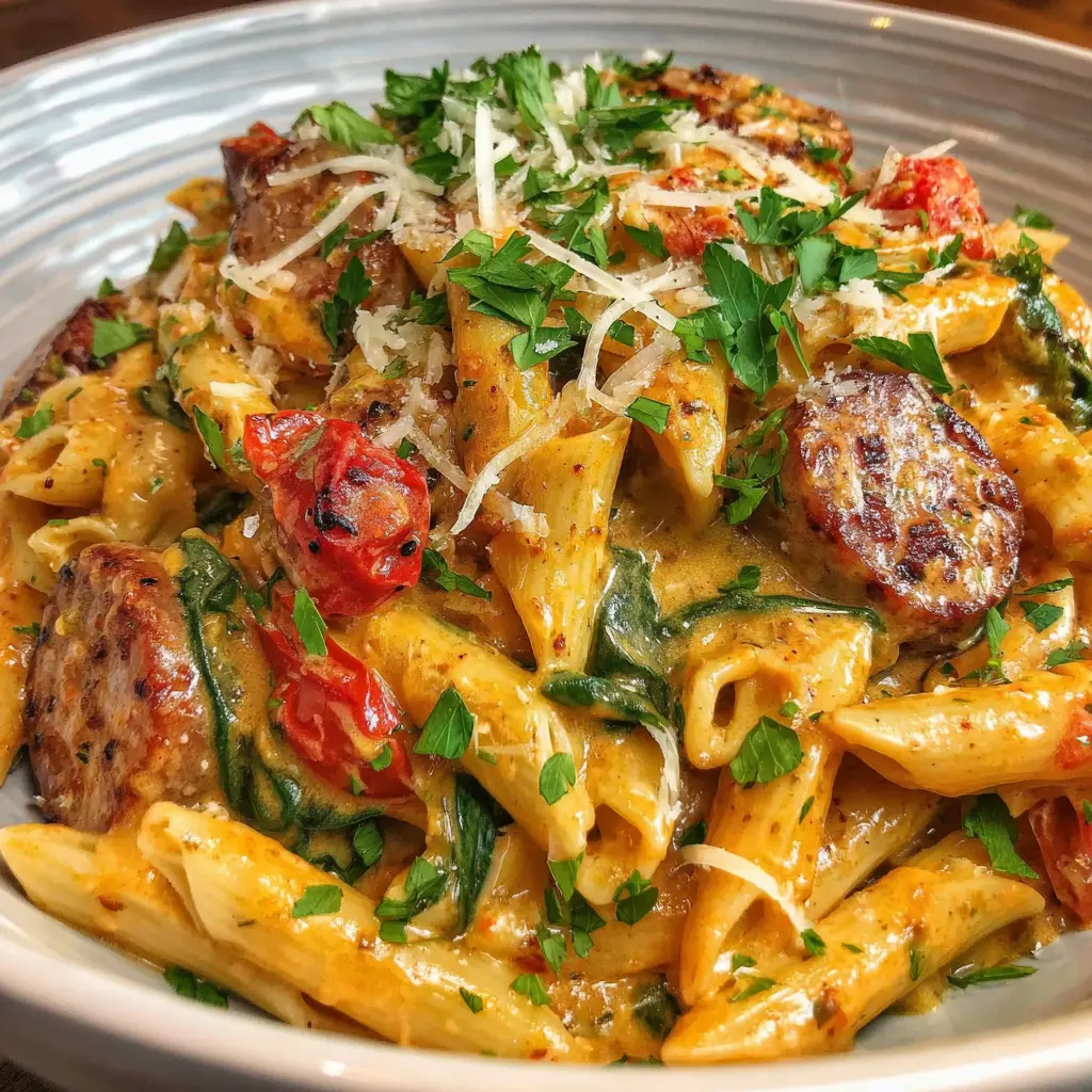Creamy Cajun Sausage Pasta