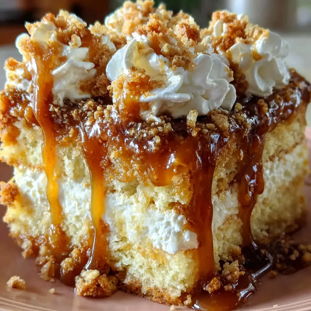 Butterscotch Crunch Cake Dessert