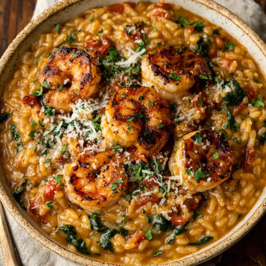 Shrimp & Veggie Tomato Orzo
