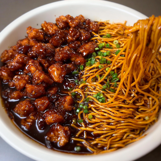 Orange Chicken and Noodles