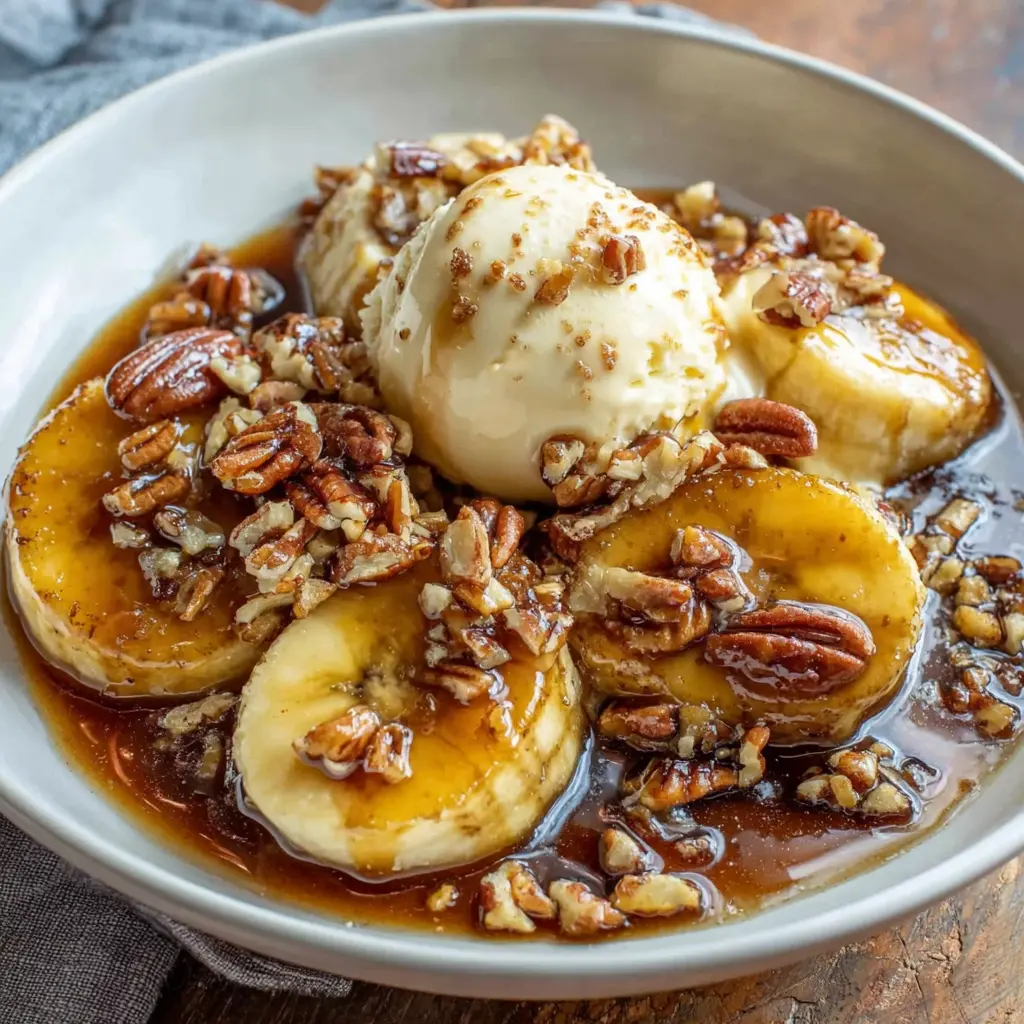 Banana Foster with Pecans & Caramel
