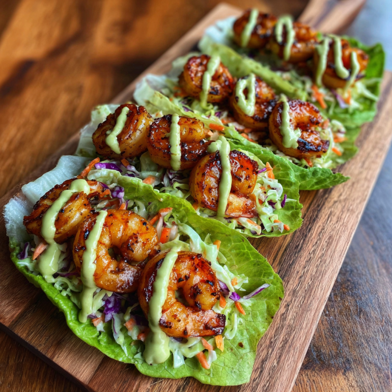 Sheet Pan Chili-Lime Shrimp Lettuce Wraps