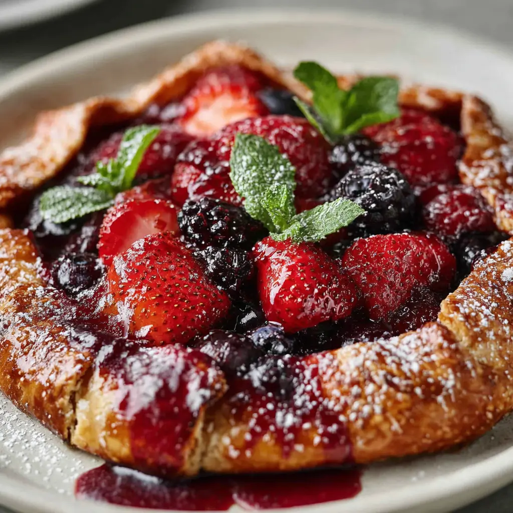 Strawberry Ricotta Galette with Balsamic Pearl Caviar