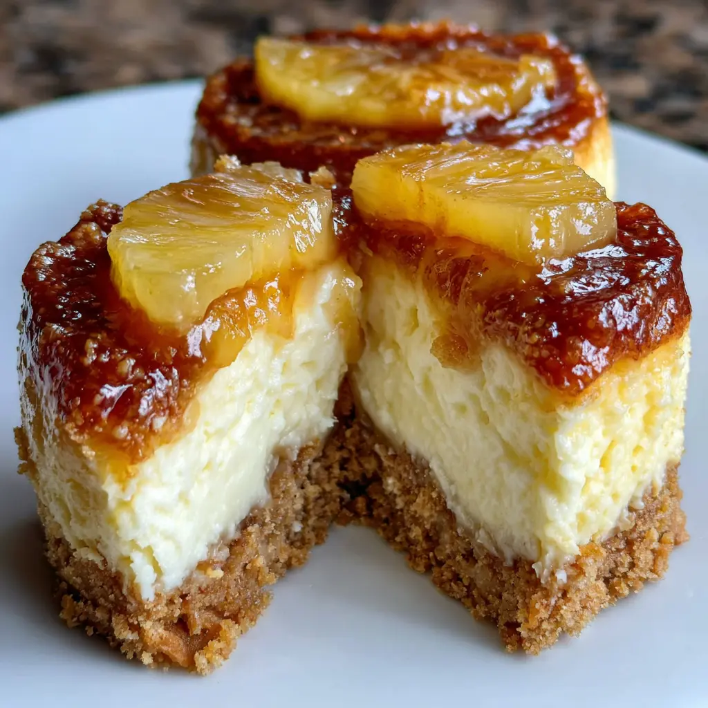 Mini Pineapple Upside Down Cheesecakes